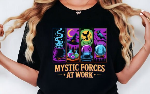 Download Mystic Forces Halloween Shirt Design PNG - Halloween shirt design Collection